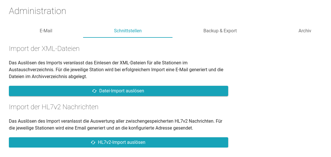 Admin-Schnittstellen-Import